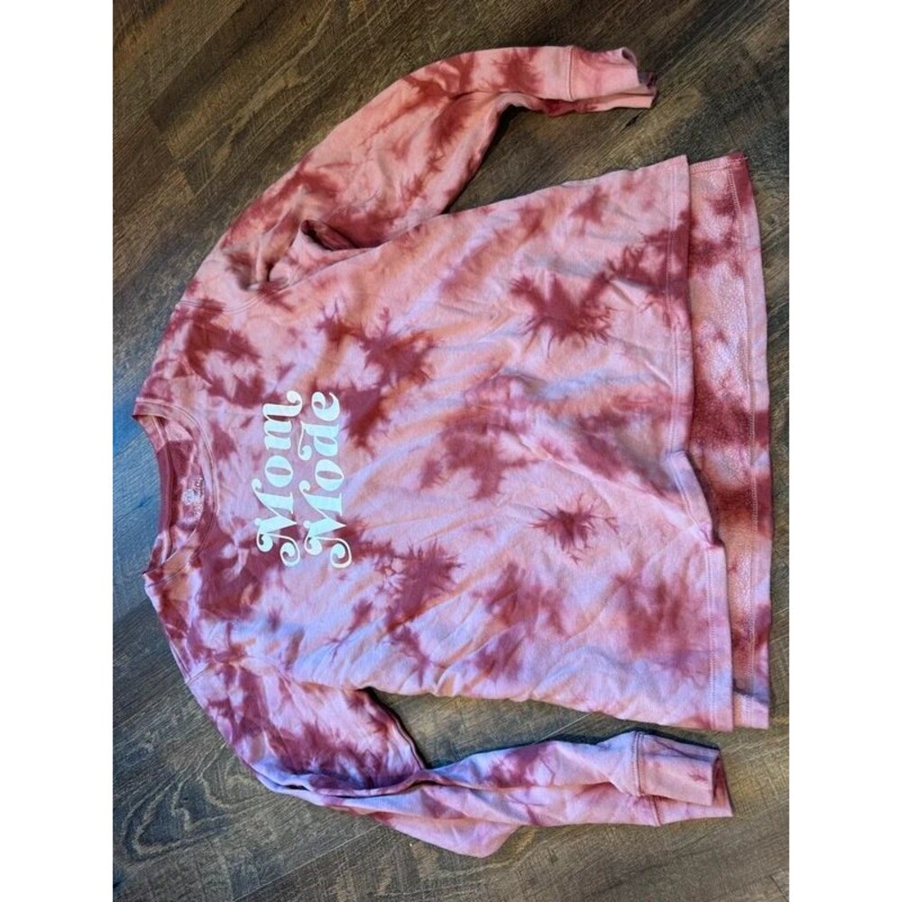 L mom mode tie dye sweatshirt